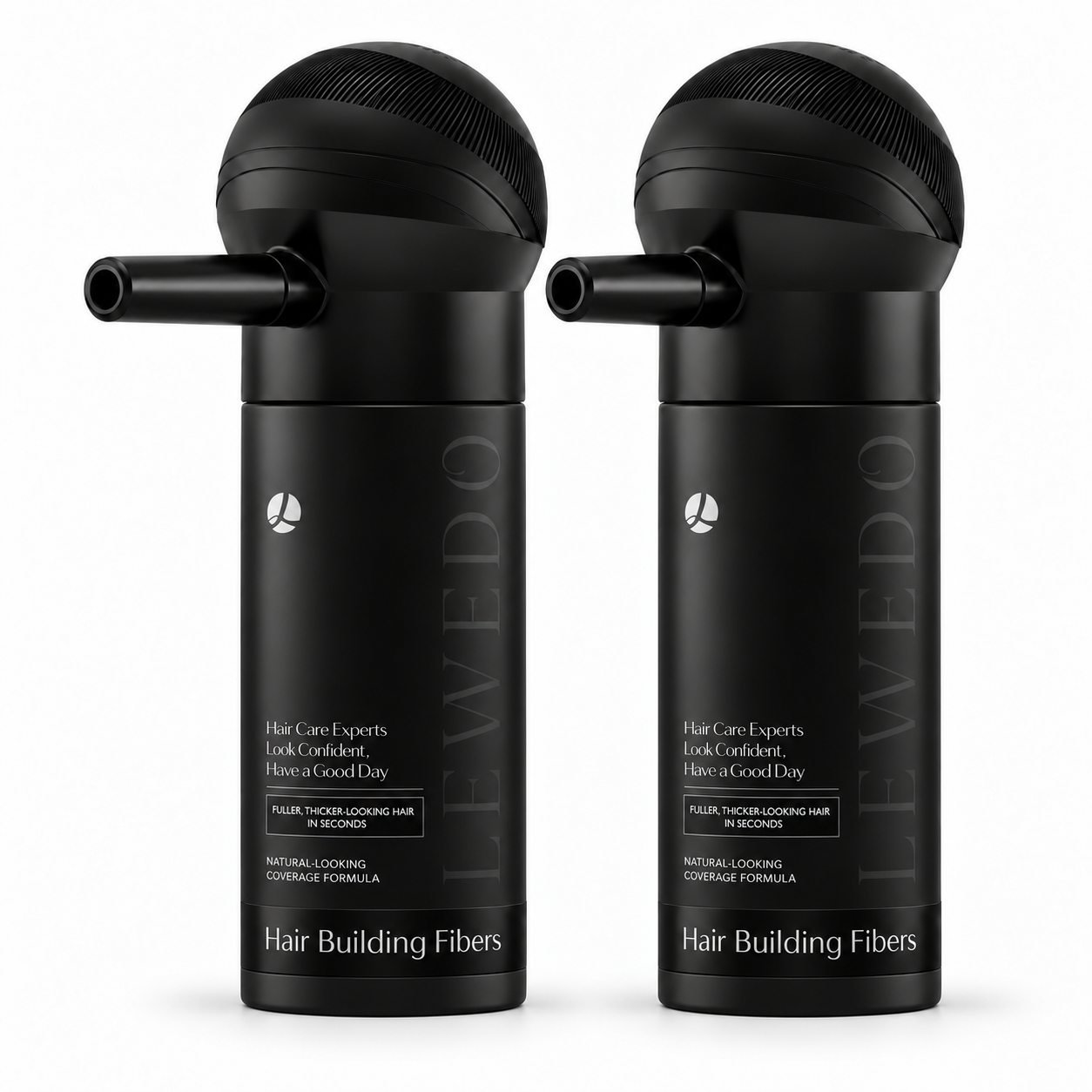 Dois frascos de fibra capilar com aplicador — kit de 2 unidades